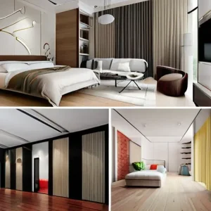 Идеи практичного выбора материалов для разных комнат